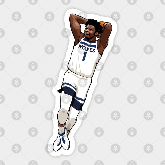 Anthony Edwards Vector Dunk Sticker by qiangdade